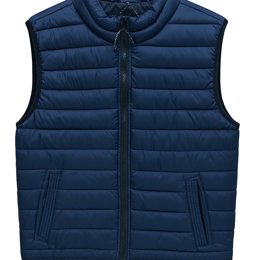 Men’s Aeropostale Navy Blue Puffer Vest Size L | Quilted Lightweight Outerwear